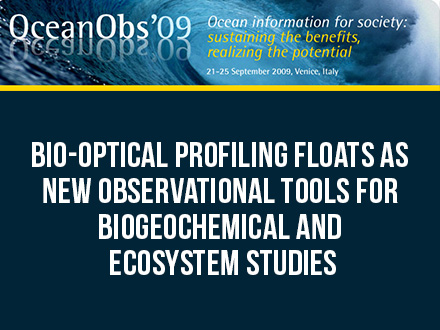 Bio-optical profiling floats as new observational tools for biogeochemical and ecosystem studies